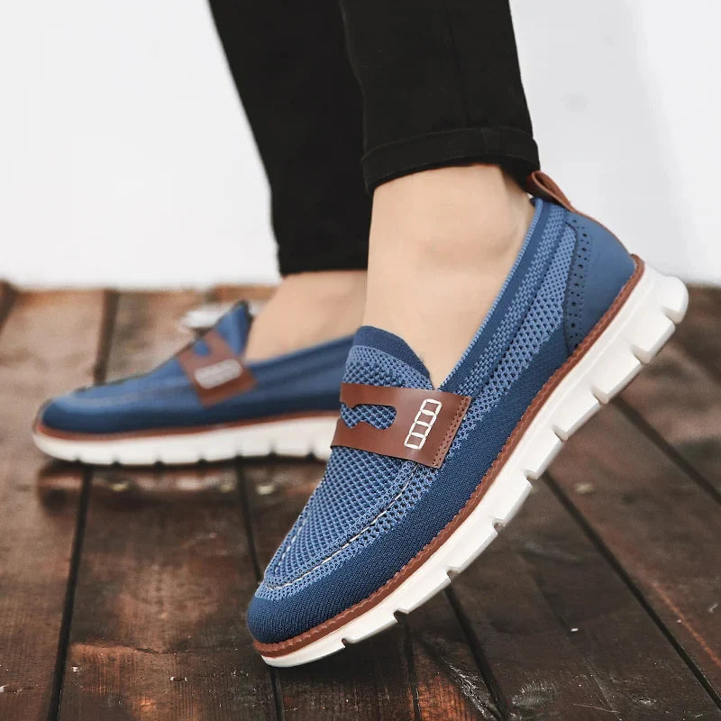 Men's Mesh Penny Loafers