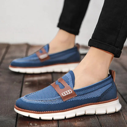 Men's Mesh Penny Loafers