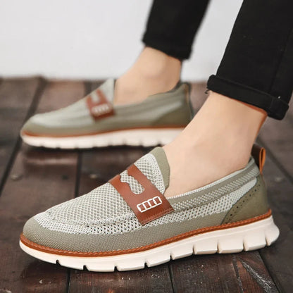 Men's Mesh Penny Loafers