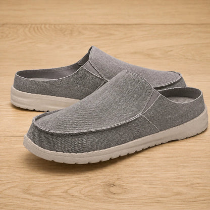 Men's Casual Slip On Canvas Mules