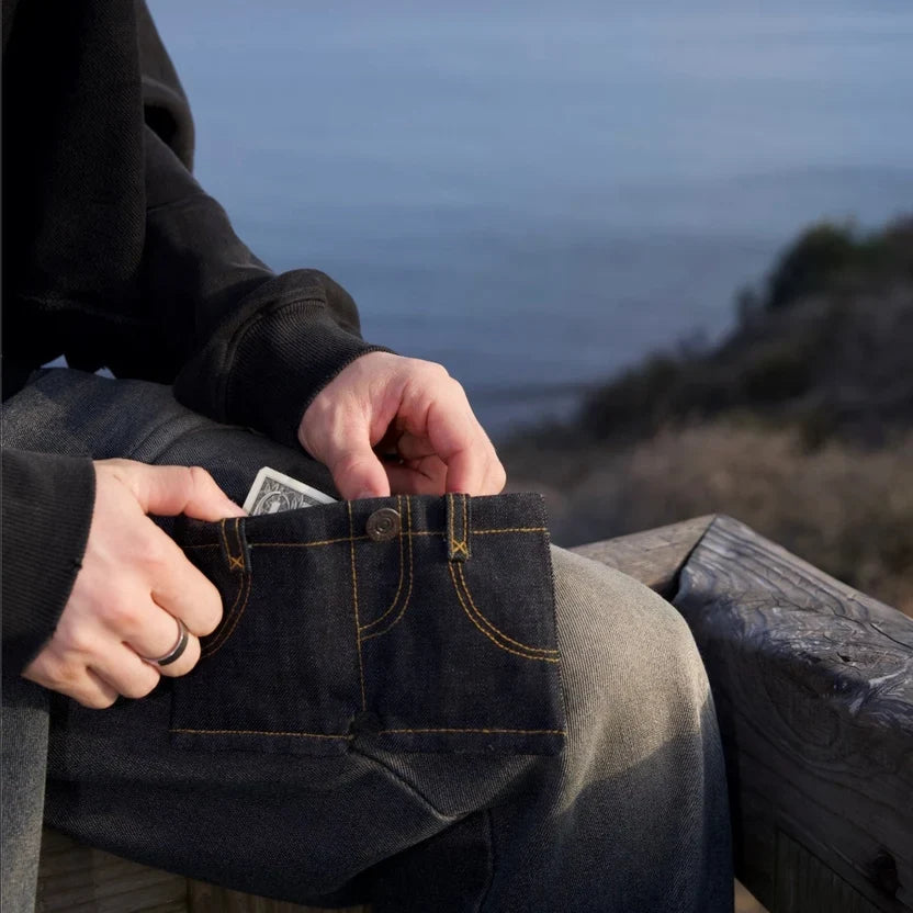 Denim Inspired Mini Folding Wallet