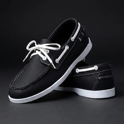Men's Two Tone Lace Boat Shoes