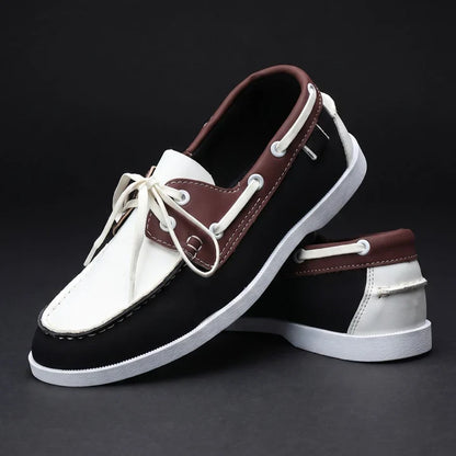 Men's Two Tone Lace Boat Shoes