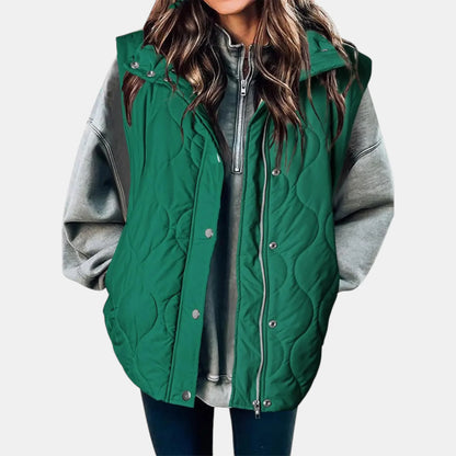 Women's Quilted Hooded Puffer Gilet