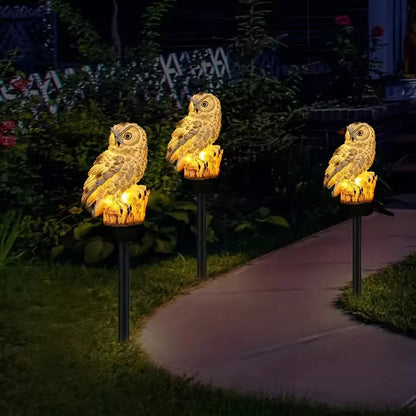 Solar Owl Garden Stake Light