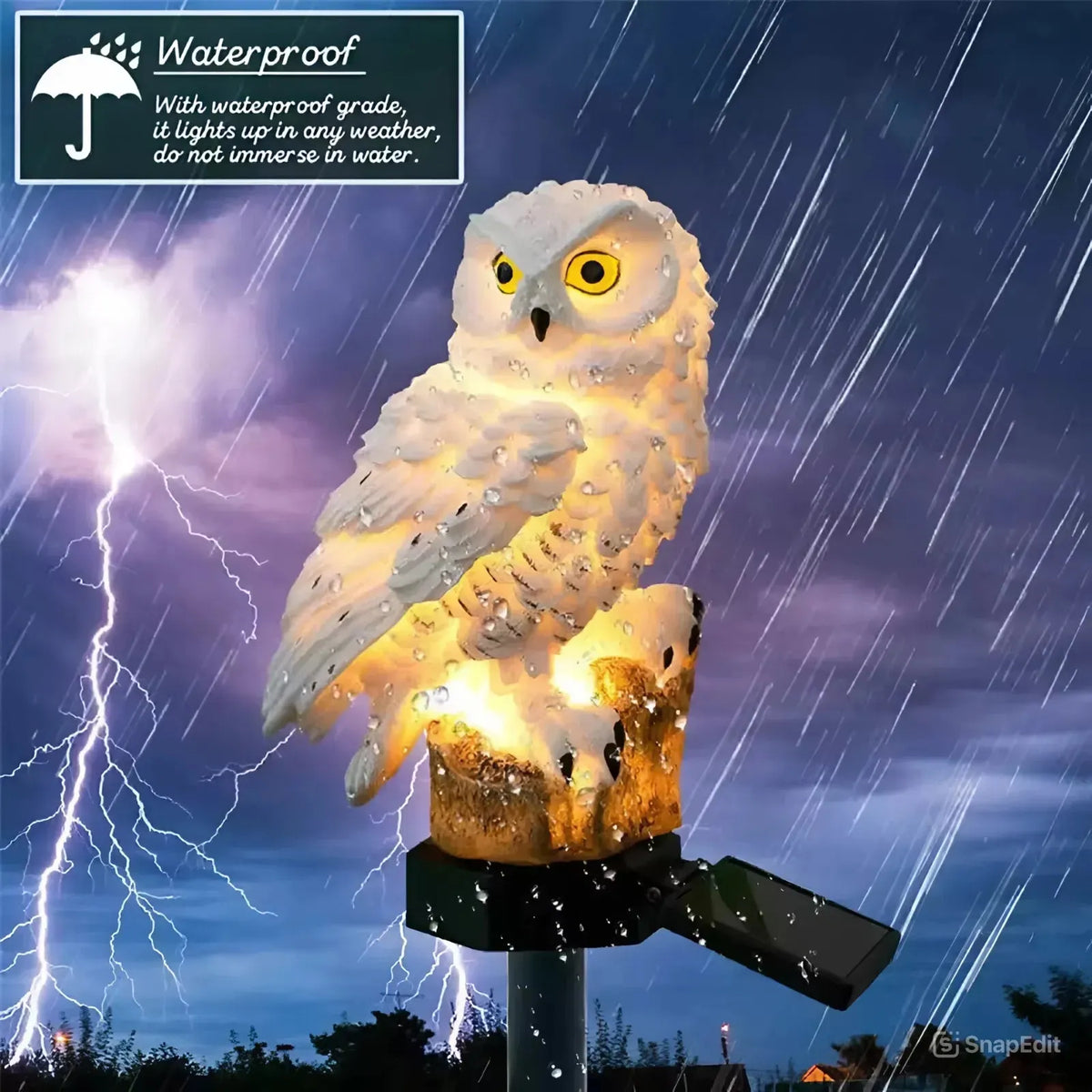 Solar Owl Garden Stake Light