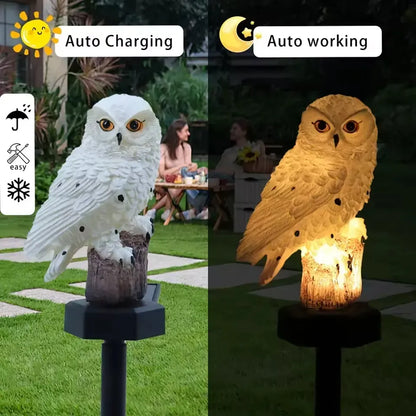 Solar Owl Garden Stake Light