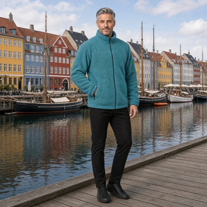 Men's Double-Sided Fleece Zip-Up Jacket