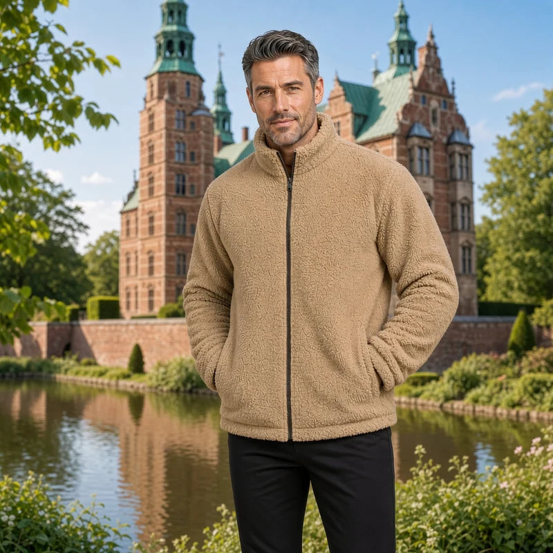Men's Double-Sided Fleece Zip-Up Jacket