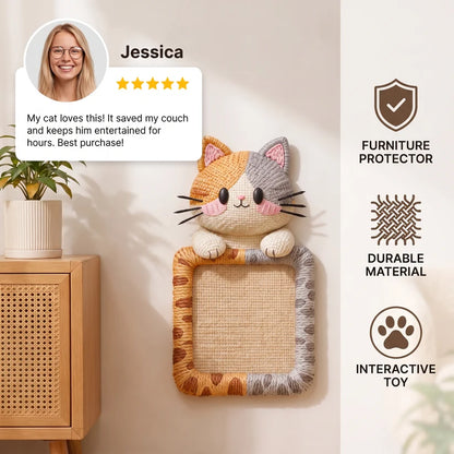 Self-Adhesive Cat Scratching Mat with Toy