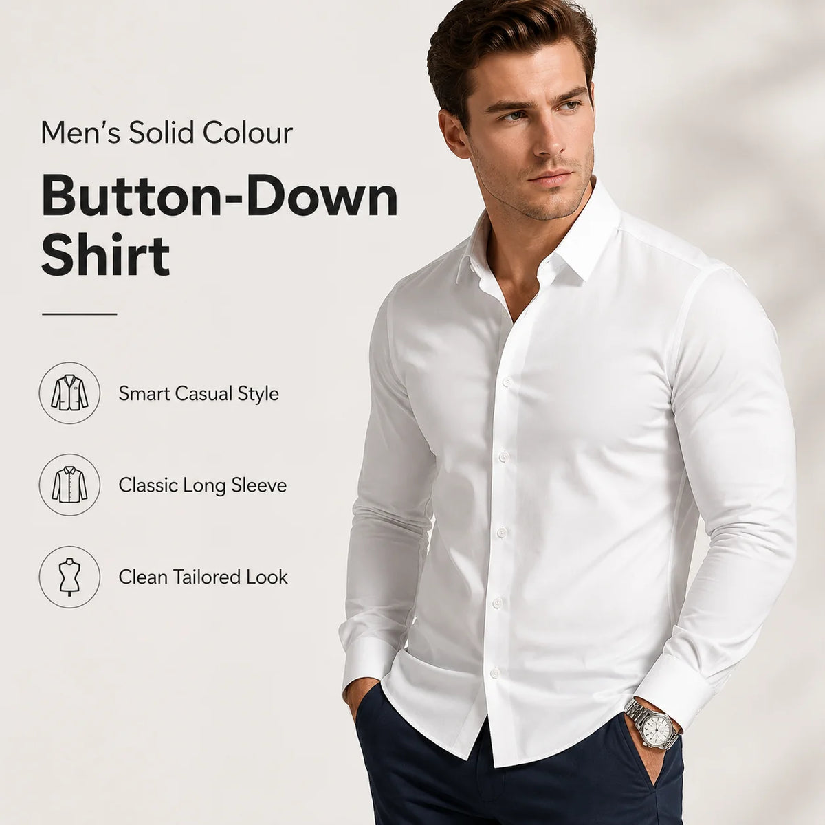 Men's Tailored Button Front Shirt