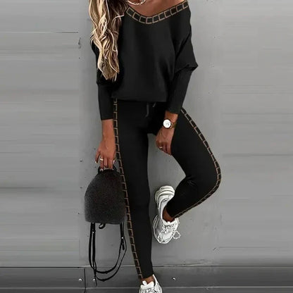 Women's Patterned Two Piece Casual Set