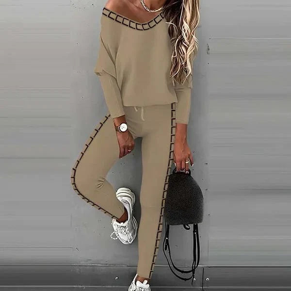 Women's Patterned Two Piece Casual Set