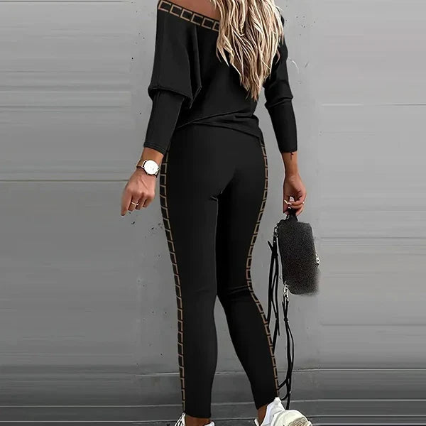 Women's Patterned Two Piece Casual Set