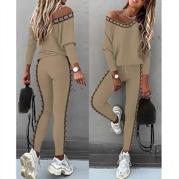 Women's Patterned Two Piece Casual Set