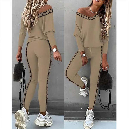 Women's Patterned Two Piece Casual Set