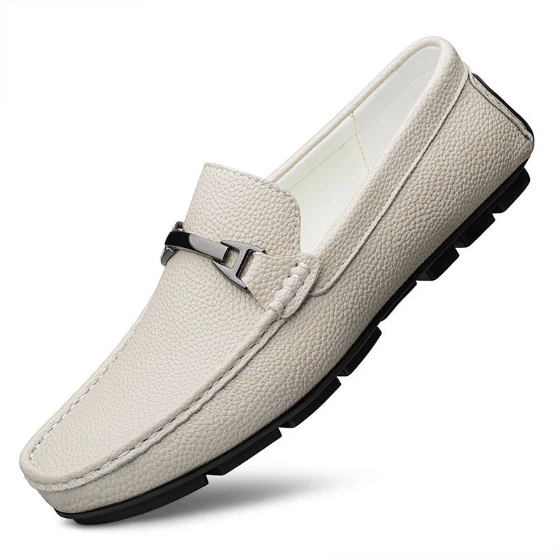 Men's Pebble-Grain Look Driving Loafers