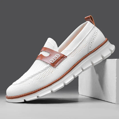 Men's Mesh Penny Loafers