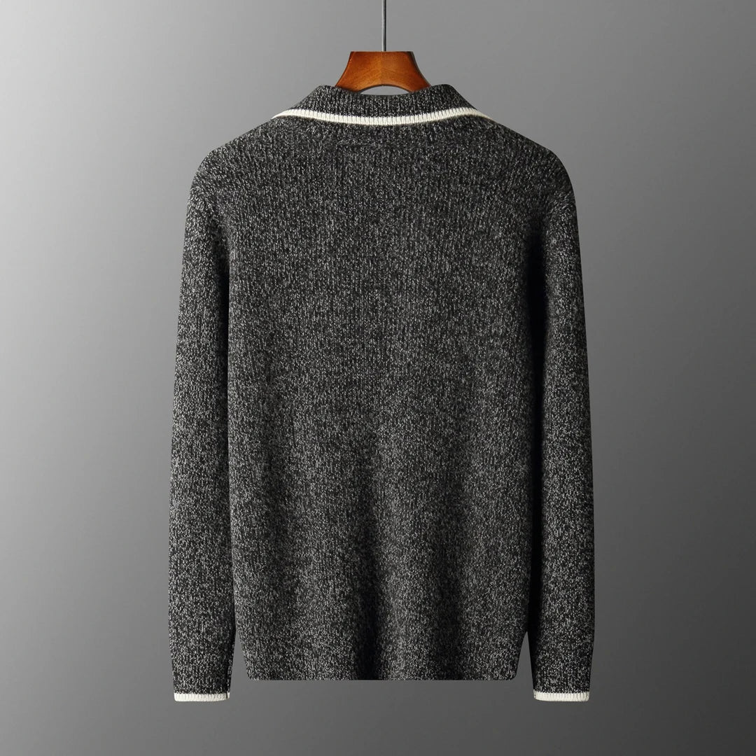 Men's Ribbed Half-Zip Knit Jumper