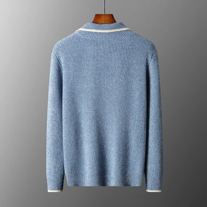 Men's Ribbed Half-Zip Knit Jumper
