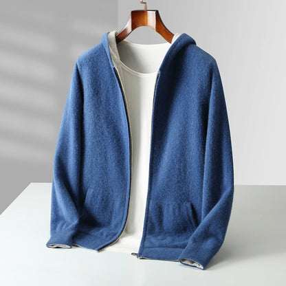 Men's Reversible Two Tone Hooded Jumper