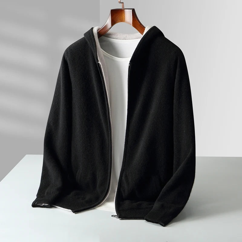 Men's Reversible Two Tone Hooded Jumper