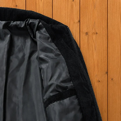 Men's Textured Zip-Up Casual Jacket