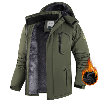 Men's Fleece Lined Hooded Outdoor Jacket