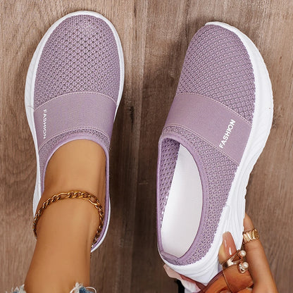 Women's Mesh Platform Slip-On Trainers