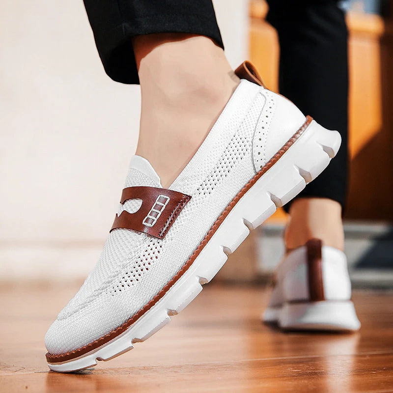 Men's Mesh Penny Loafers