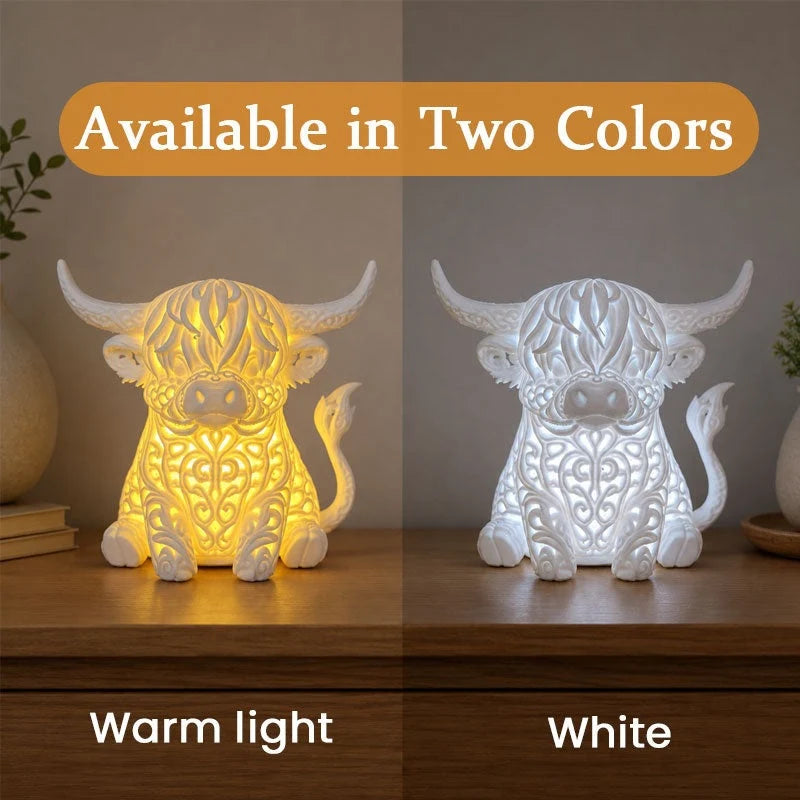 Decorative Highland Cow Night Light