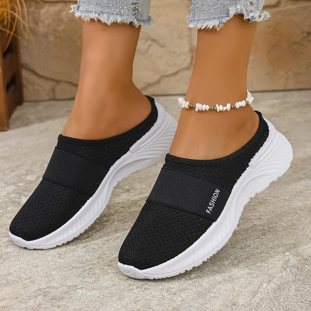 Women's Mesh Platform Slip-On Trainers