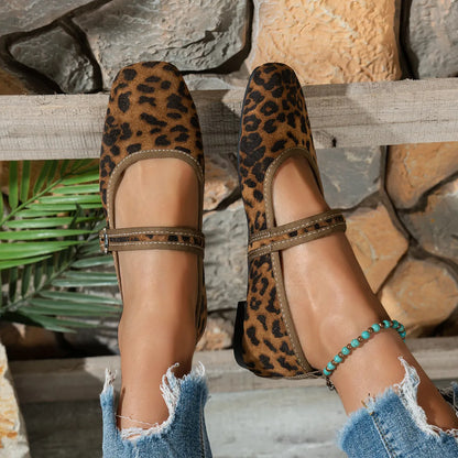 Women's Buckle Strap Mary Jane Flats