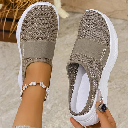 Women's Mesh Platform Slip-On Trainers