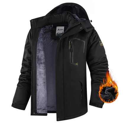 Men's Fleece Lined Hooded Outdoor Jacket
