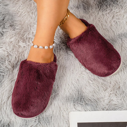Women's Plush Slip-On House Slippers