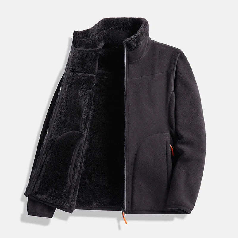 Men's Double-Layer Fleece Zip Jacket