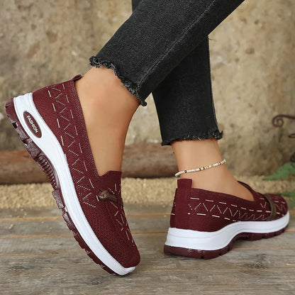 Women's Casual Knit Slip-On Loafers