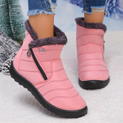 Women's Fuzzy Lined Slip-On Winter Boots