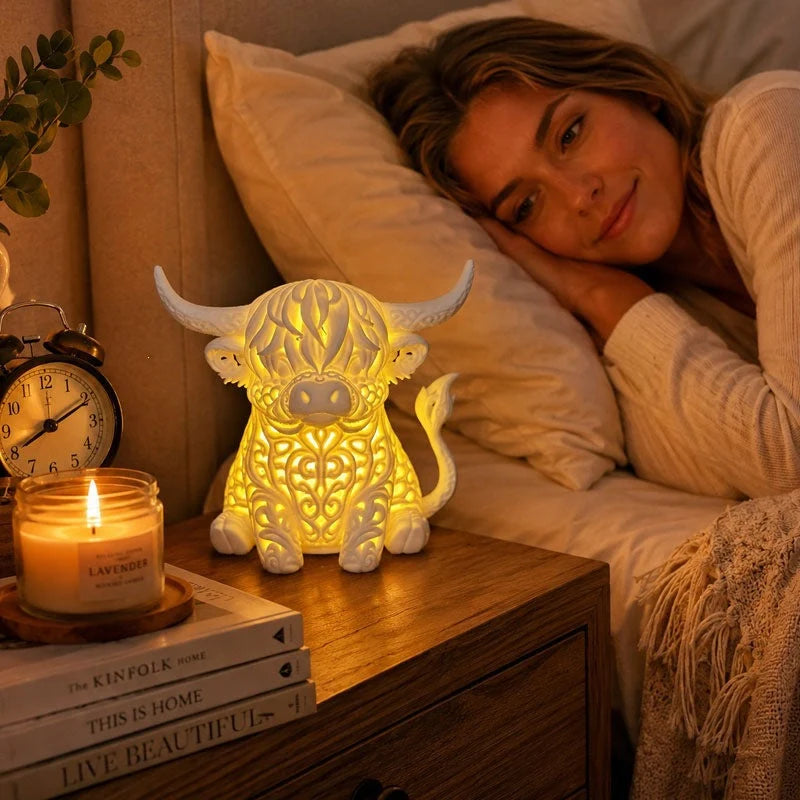 Decorative Highland Cow Night Light