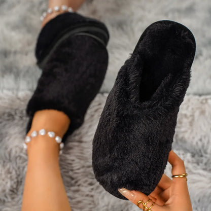 Women's Plush Slip-On House Slippers