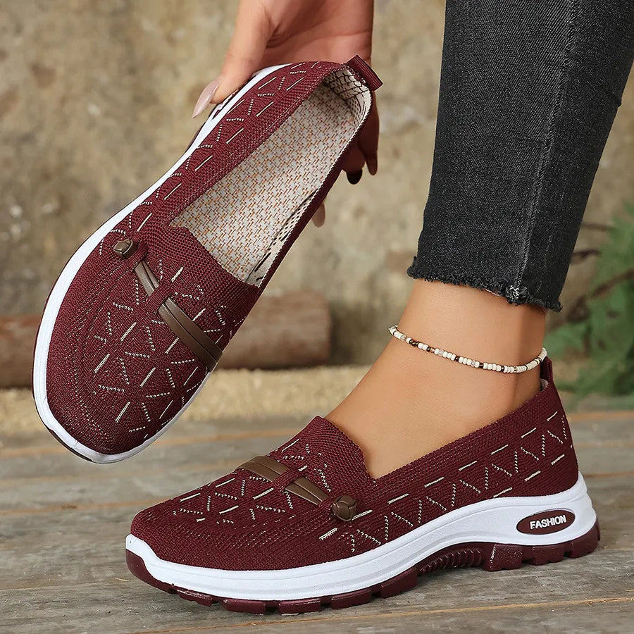 Women's Casual Knit Slip-On Loafers