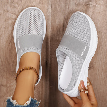 Women's Mesh Platform Slip-On Trainers