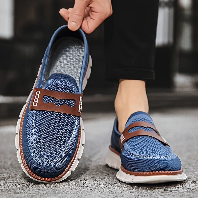 Men's Mesh Penny Loafers