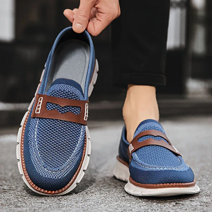 Men's Mesh Penny Loafers