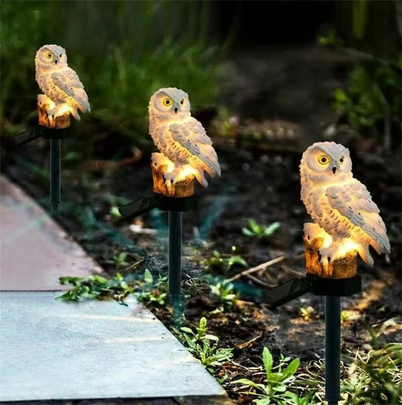 Solar Owl Garden Stake Light