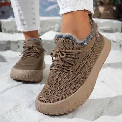 Women's Cosy Knit Fleece-Lined Trainers