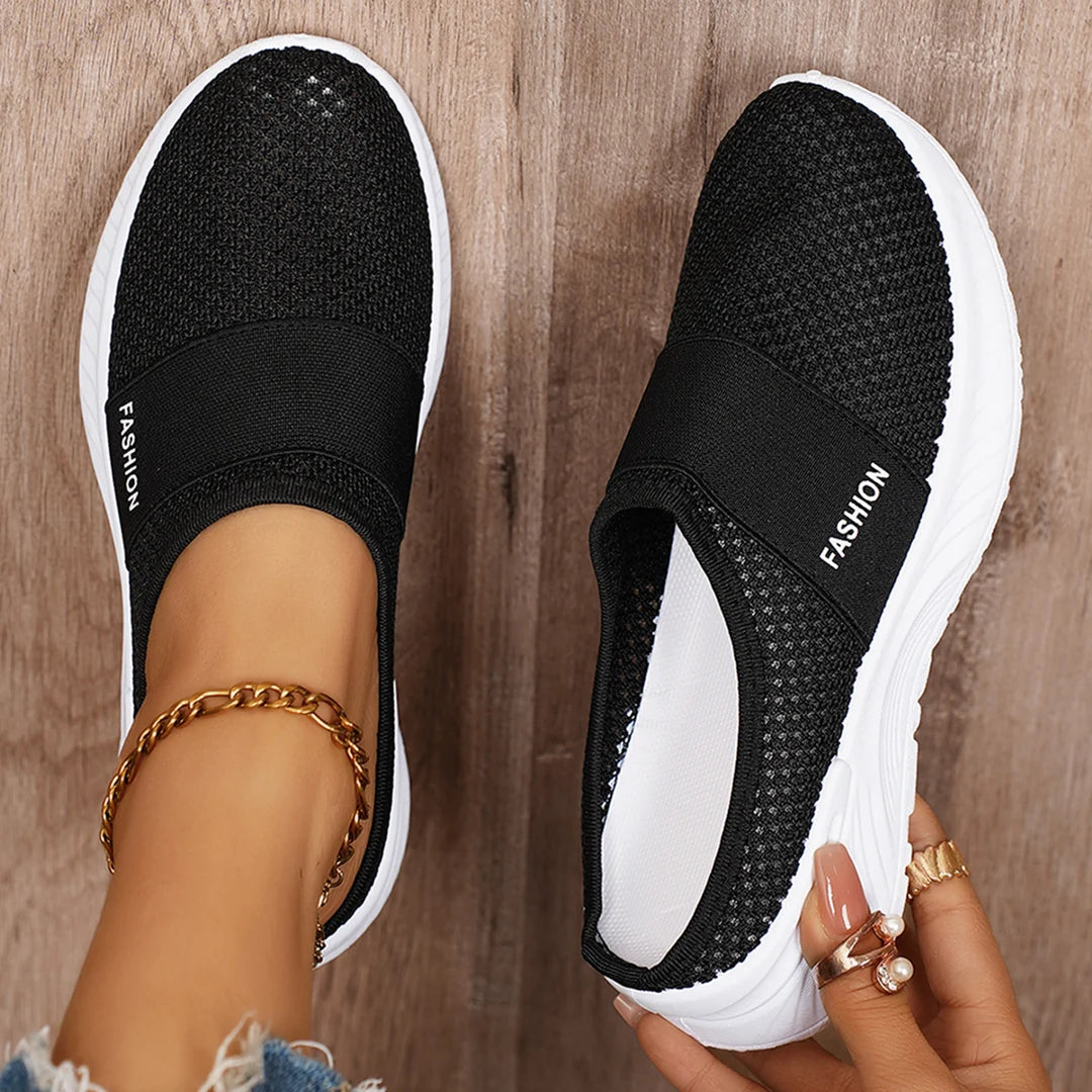 Women's Mesh Platform Slip-On Trainers