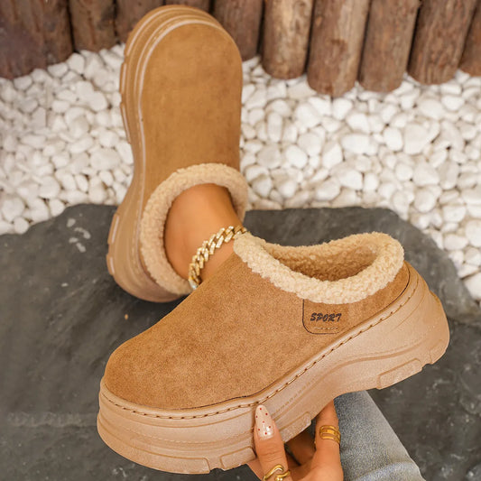 Women's Cosy Plush-Lined Platform Slippers
