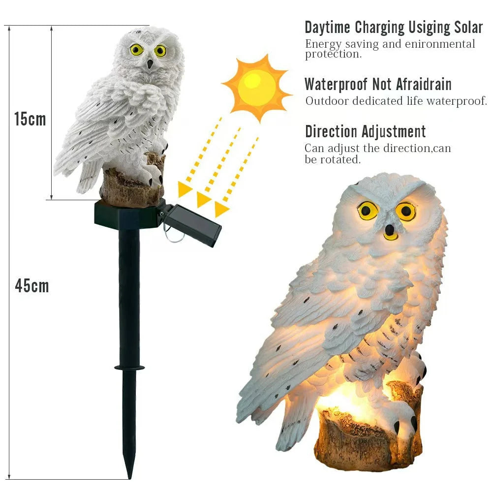 Solar Owl Garden Stake Light